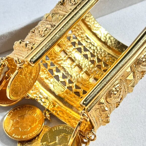 Ben-Amun gold cuff with coins bracelets <Rihanna> - Picture 7 of 13